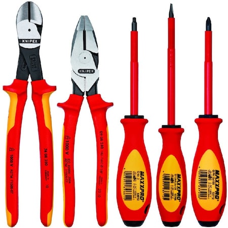 Knipex 5 piece Insulated Tool Set - 1000V Insulated 989822US